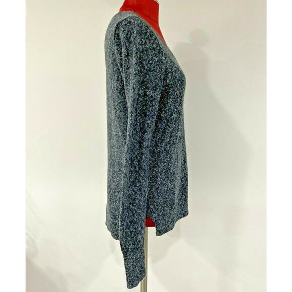 Hollister size M marled gray sweater v-neck pullover style soft cozy preppy look - Picture 3 of 8